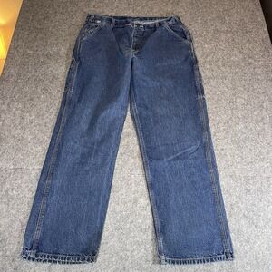 Carhartt FR Men's Loose Fit‎ Jeans Carpenter Denim FRB13-DMN Size 38x34